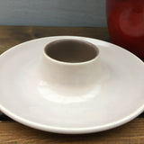 Poole Pottery Twintone Sepia & Mushroom Egg Cup, Saucer Style