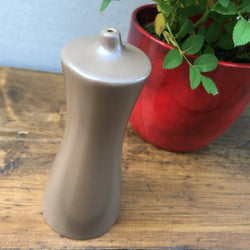 Poole Pottery Twintone Mushroom & Sepia Salt Pot