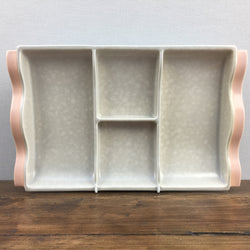 Poole Pottery Peach Bloom & Seagull Hors D'oeuvre Dish