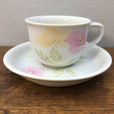 Poole Pottery Peony Coffee Cup & Saucer