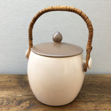 Poole Pottery Sepia & Mushroom Biscuit Barrel