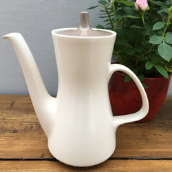 Poole Pottery Twintone Mushroom & Sepia 1.5 Pint Coffee Pot