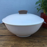Poole Pottery Mushroom & Sepia Streamline Covered Tureen