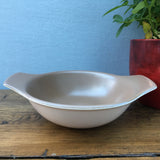 Poole Pottery Twintone Mushroom & Sepia Lugged Bowl