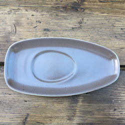 Poole Pottery Twintone Mushroom & Sepia Gravy Boat Stand