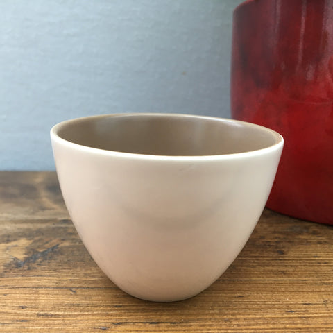 Poole Pottery Twintone Sepia & Mushroom Sugar  Bowl for Coffee Set