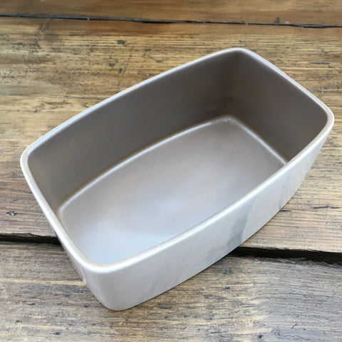 Poole Pottery Twintone Sepia & Mushroom Butter Dish