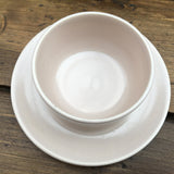 Poole Pottery Twintone Sepia & Mushroom Round Lidded Butter Dish