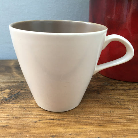 Poole Pottery Twintone Sepia & Mushroom Narrow Contour Tea Cup