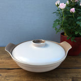 Poole Pottery Twintone Mushroom & Sepia Covered Serving Dish
