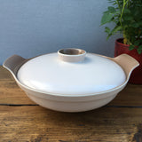 Poole Pottery Twintone Sepia & Mushroom Covered Vegetable Dish