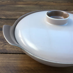 Poole Pottery Twintone Sepia & Mushroom Covered Serving Dish