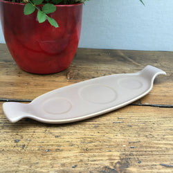 Poole Pottery Twintone Mushroom & Sepia Long Cruet Stand