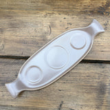 Poole Pottery Twintone Sepia & Mushroom Long Cruet Stand
