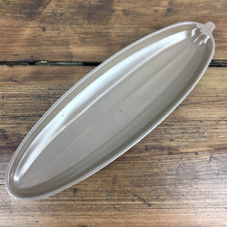 Poole Pottery Sepia & Mushroom Cucumber Dish