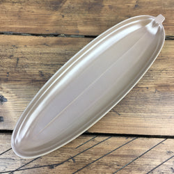 Poole Pottery Sepia & Mushroom Cucumber Dish, Large