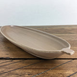 Poole Pottery Sepia & Mushroom Large Cucumber Dish