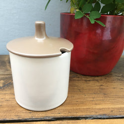 Poole Pottery Sepia & Mushroom Jam/Preserve Pot