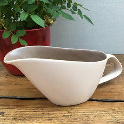 Poole Pottery Twintone Sepia & Mushroom Gravy Boat (Contour)