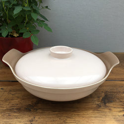 Poole Pottery Twintone Sepia & Mushroom Serving Dish