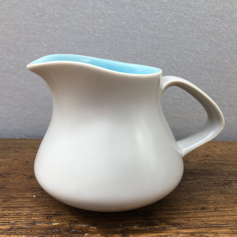 Poole Pottery Twintone Sky Blue & Dove Grey Cream Jug