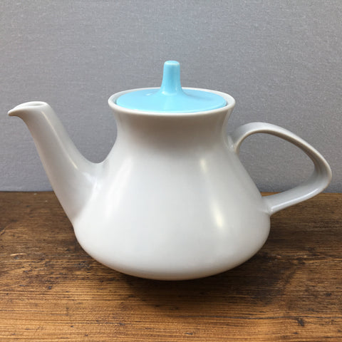 Poole Pottery Twintone Sky Blue & Dove Grey Teapot, 1.25 Pint