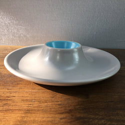 Poole Pottery Sky Blue & Dove Grey Egg Cup with Saucer