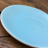 Poole Pottery Sky Blue Streamline Gravy Boat Saucer