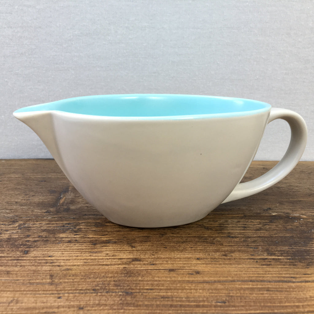 Poole Pottery "Twintone Sky Blue & Dove Grey" Gravy Boat (Streamline