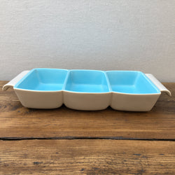 Poole Pottery Sky Blue & Dove Grey Hors D'oeuvre Dish