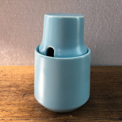 Poole Pottery Twintone Sky Blue Mustard Pot