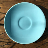 Poole Pottery Sky Blue & Dove Grey Tea Saucer