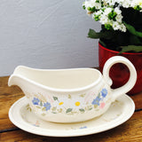Poole Pottery Springtime Gravy Boat & Stand