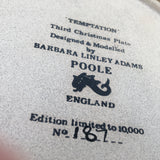 Poole Pottery Temptation 1980 Christmas Plate by Barbara Linley Adams