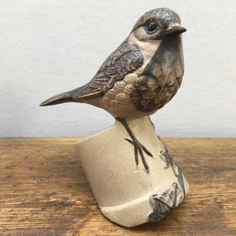 Poole Pottery Stoneware Robin on a Flower Pot