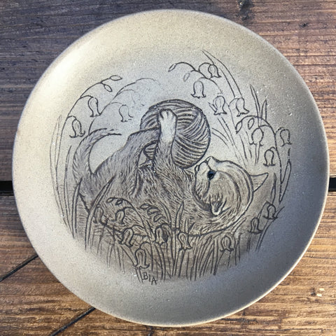 Poole Pottery Stoneware 5" Plate - Kitten with Ball of Wool