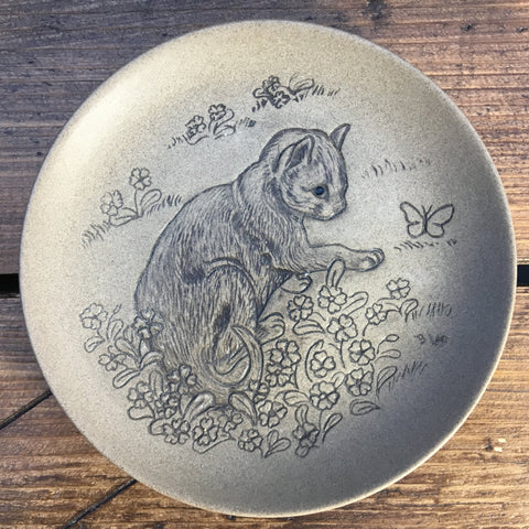 Poole Pottery "Stoneware Plates (5"/Small)" - Kitten with Butterfly