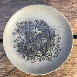 Poole Pottery Stoneware 5" Plate - Kitten with Dragonfly