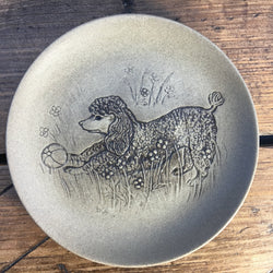 Poole Pottery Stoneware 5" Plate - Poodle