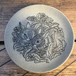 Poole Pottery Stoneware Plates - Rabbits