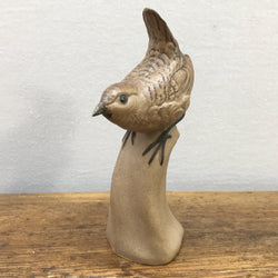 Poole Pottery « Stoneware Wildlife Sculptures » Troglodyte sur une souche - RARE
