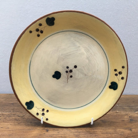 Poole Pottery Terracotta Yellow Salad / Breakfast Plate