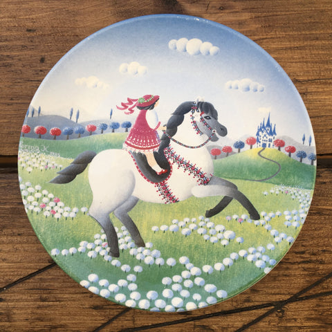Poole Pottery Transfer Plate Fairytale Girl On Horse