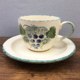 Poole Pottery Vineyard Tea Cup & Saucer