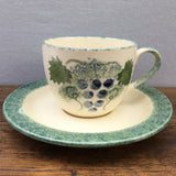 Poole Pottery Vineyard Tea Cup & Alternative Saucer