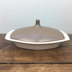 Poole Pottery Sepia & Mushroom Butter Dish