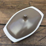 Poole Mushroom & Sepia Butter Dish