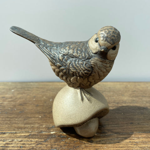 Poole Pottery Stoneware Blue Tit on a Mushroom