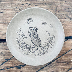 Poole Pottery Stoneware Mouse Playing with Leaves