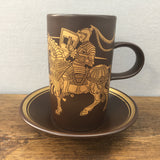 Purbeck Medieval Scenes Coffee Mug & Saucer - Jousting